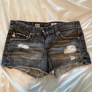 AG black grey wash shorts